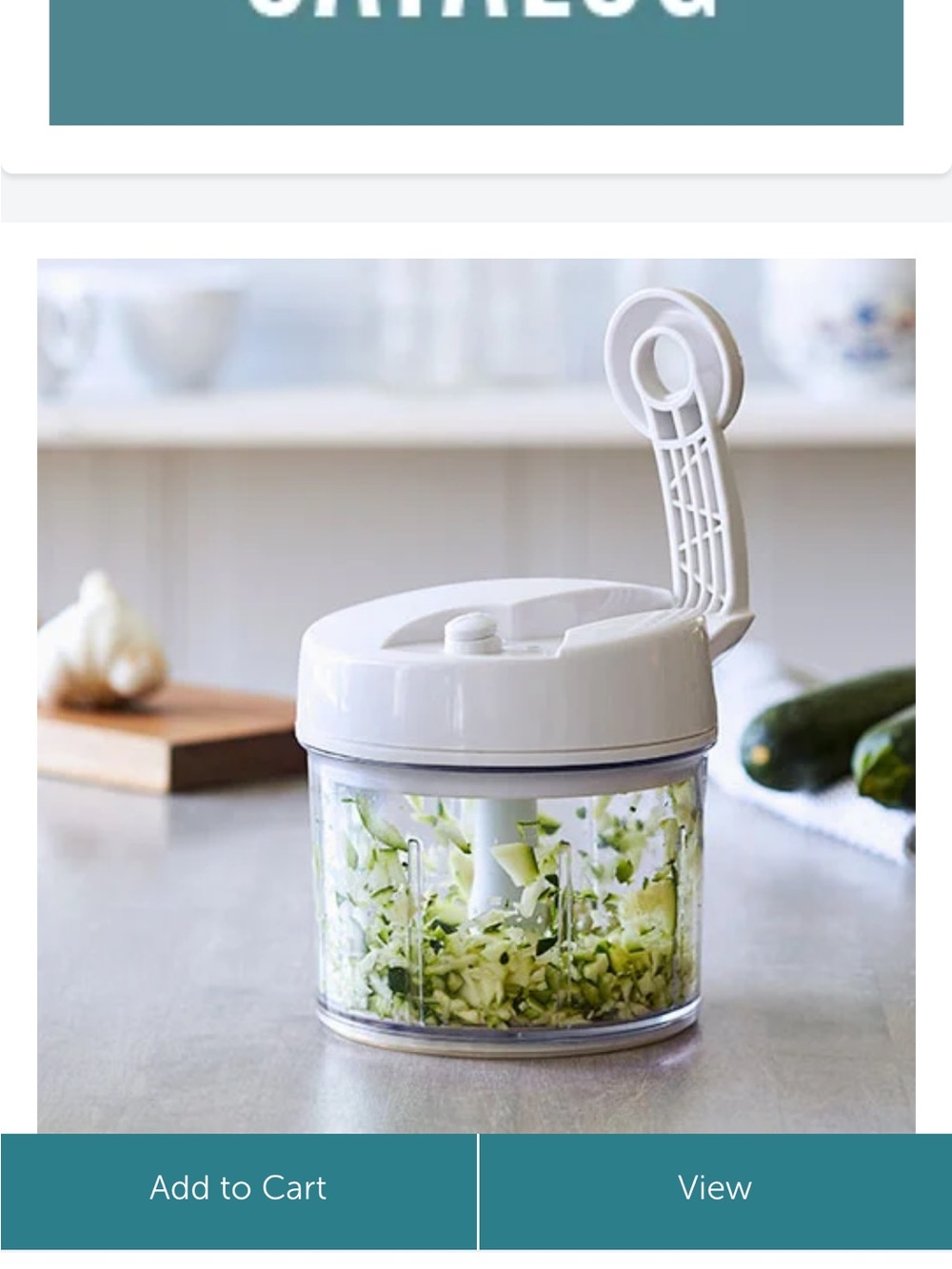 The Pampered Chef Manual Food Chopper - White